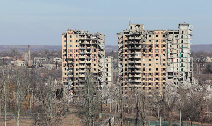 Foto vom verbombten Awdejewka (Oblast Donezk) 2024